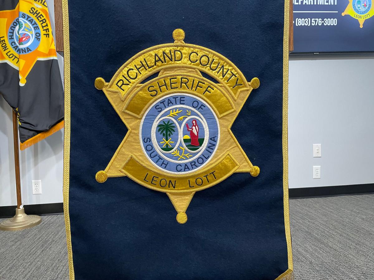 The badge and seal of Richland County Sheriff’s Department with “Leon Lott.”