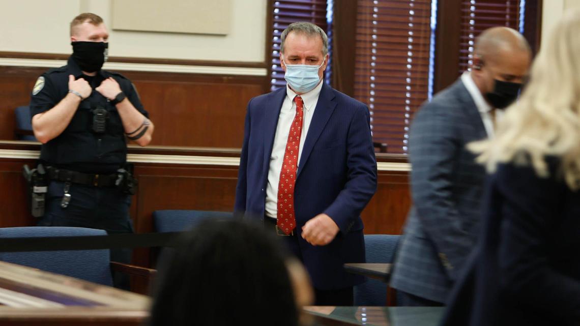 Suspended State Rep. Rick Martin, R-Newberry, enters the Newberry County Courthouse for an arraignment. He is charged with misconduct in office and contributing to the delinquency of a minor.
