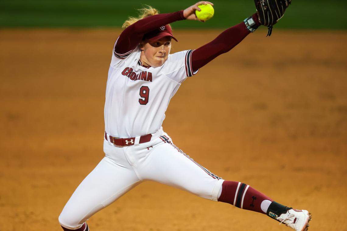South Carolina pitcher Sam Gress (9)