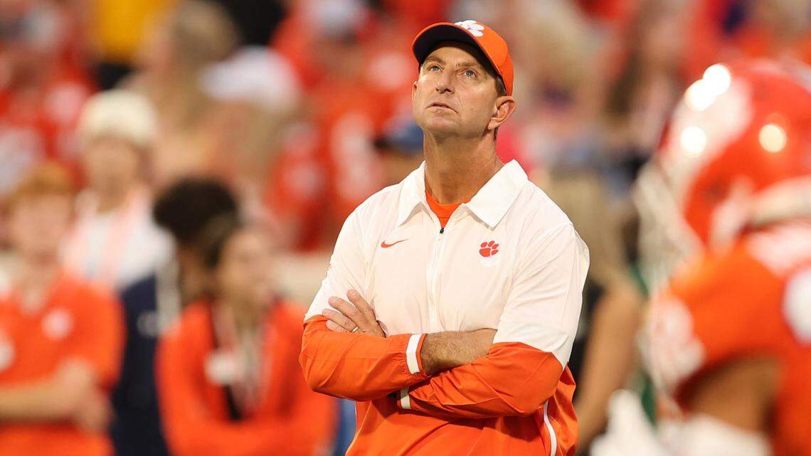 Clemson head coach Dabo Swinney is seen before the Appalachian State game in Clemson, S.C. on Saturday, Sept. 7, 2024.