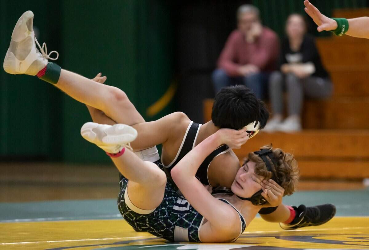 Heathwood Hall defeated Cardinal Newman and finished third in the SCISA 2022 Duals State Wrestling Tournament at Ben Lippen on Saturday, February 5, 2022.