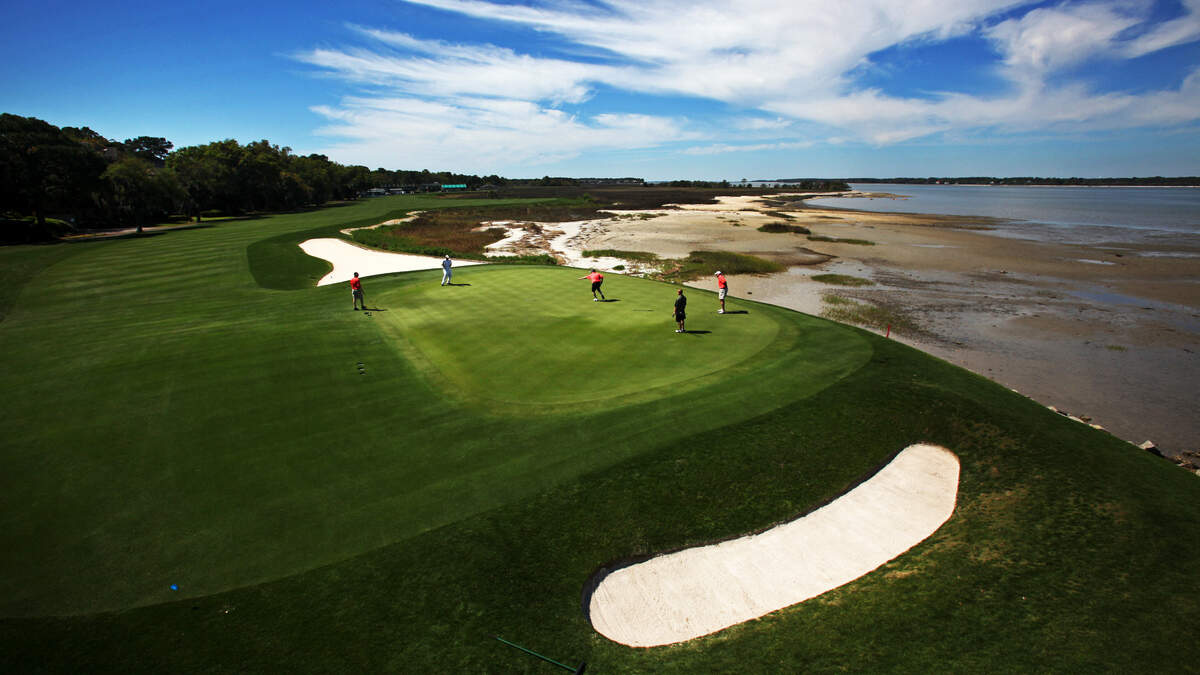 Pete Dye’s influence on golf in South Carolina is profound. Three of his Palmetto State courses — the Ocean Course on Kiawah Island and both Harbour Town Golf Links (pictured) and Long Cove Club on Hilton Head Island — take a place on any list of great courses.
