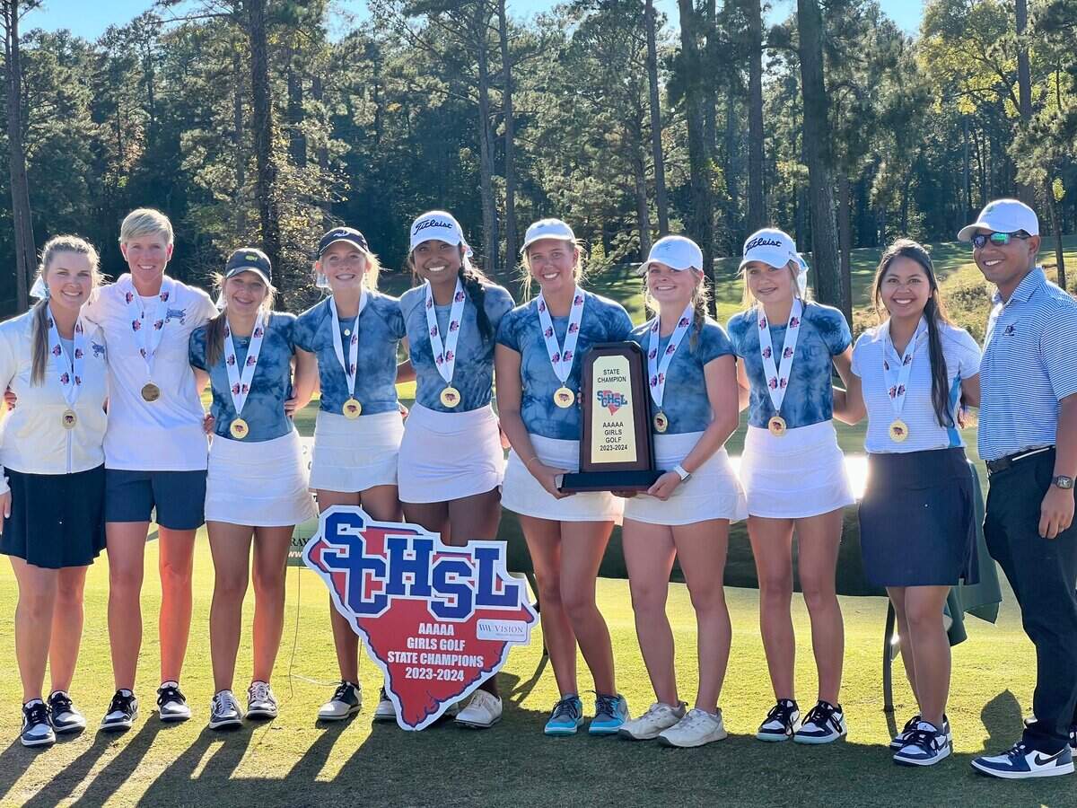 The Dorman girls golf team won its second straight Class 5A championship on Oct. 24, 2023.