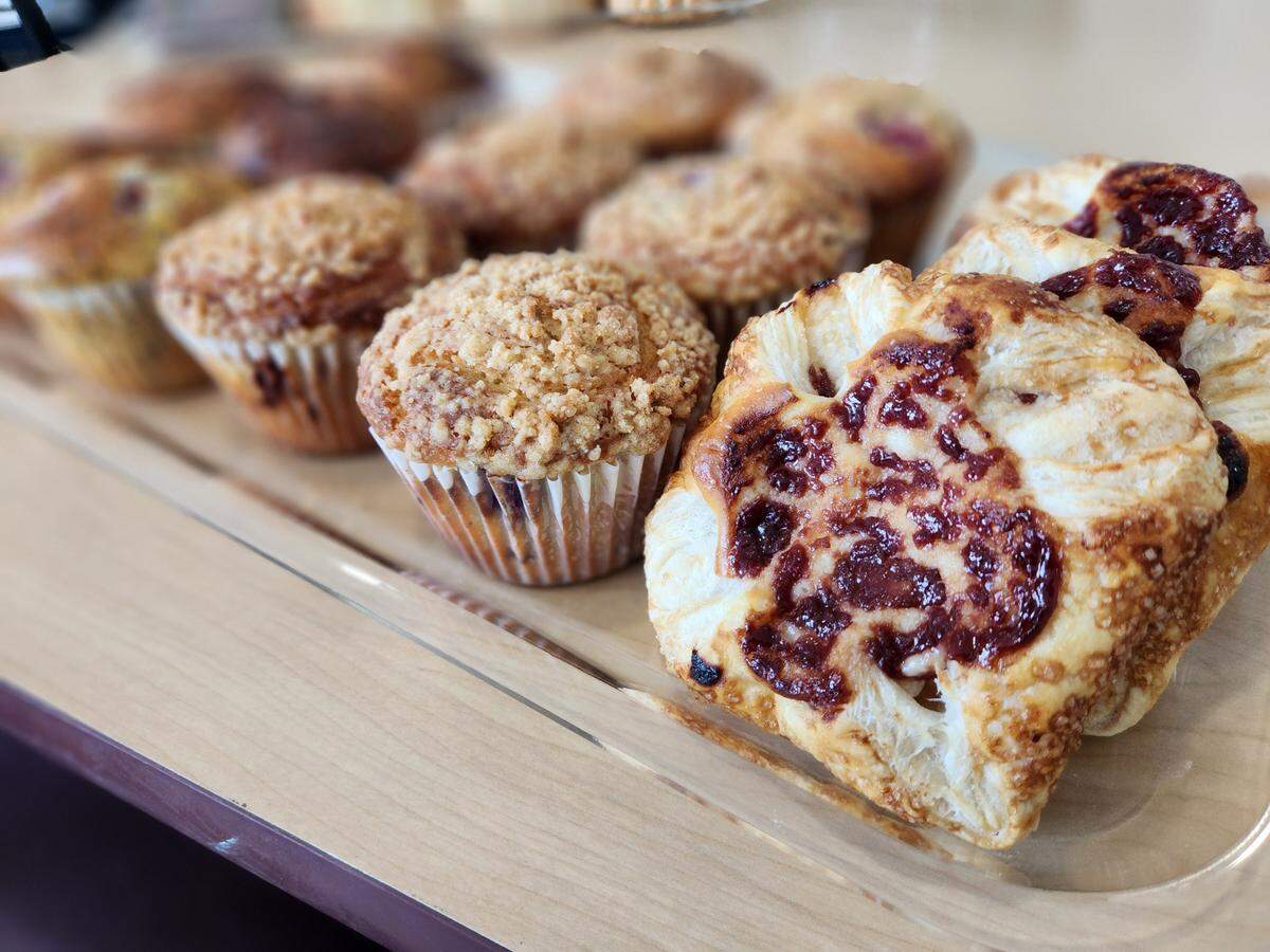 Danishes and muffins are among the treats on offer at JJ’s Place, a new bakery on Meeting Street in West Columbia.