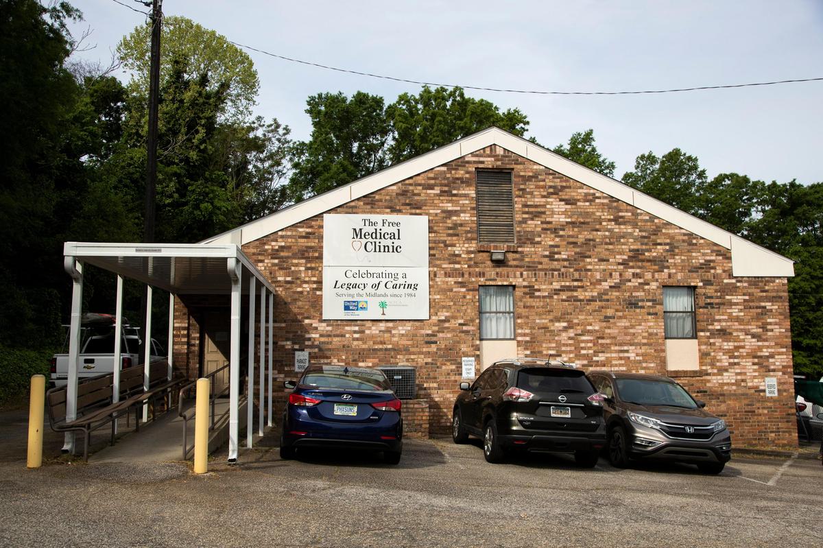 The Free Medical Clinic on Tuesday, April 7, 2020. The clinic serves patients without health insurance.