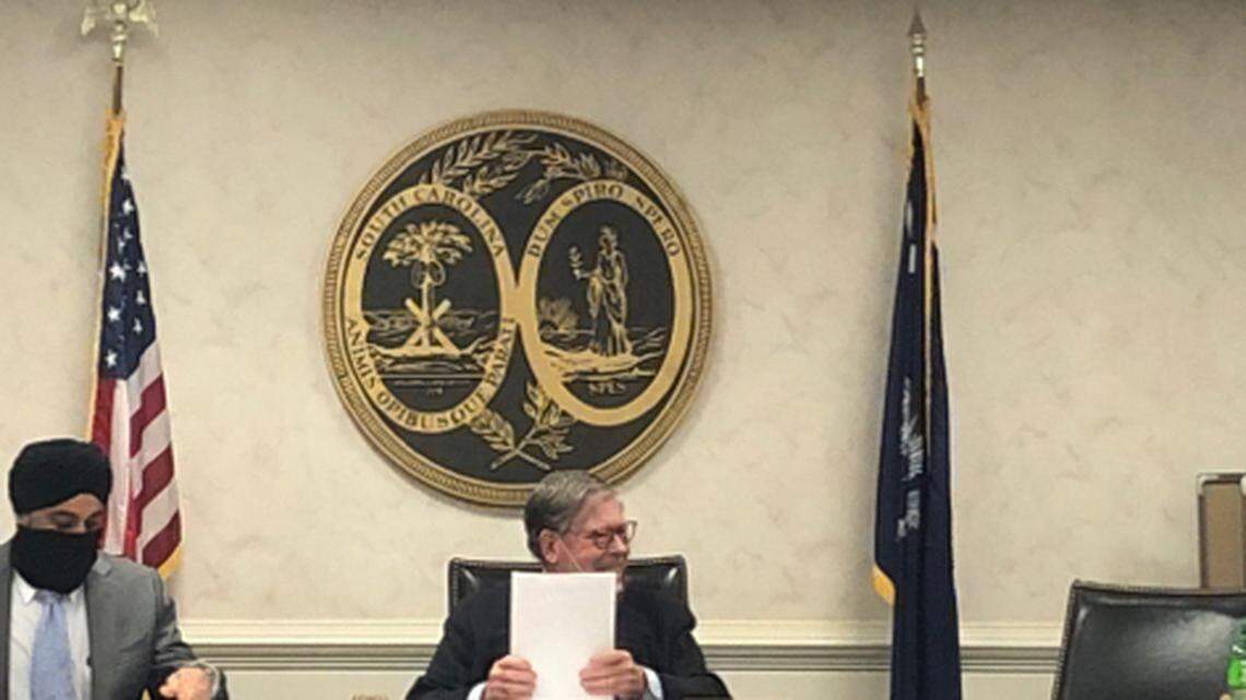 Mark Elam is chairman of the S.C. Department of Health and Environmental Control board. He is pictured at the agency’s Dec. 22, 2020 board meeting.