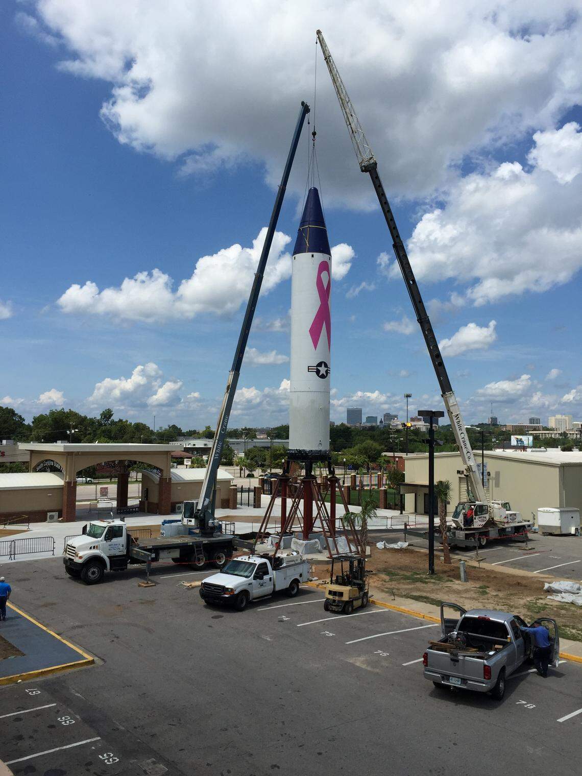 The Rocket at the S.C. State Fairgrounds is lifted in 2015