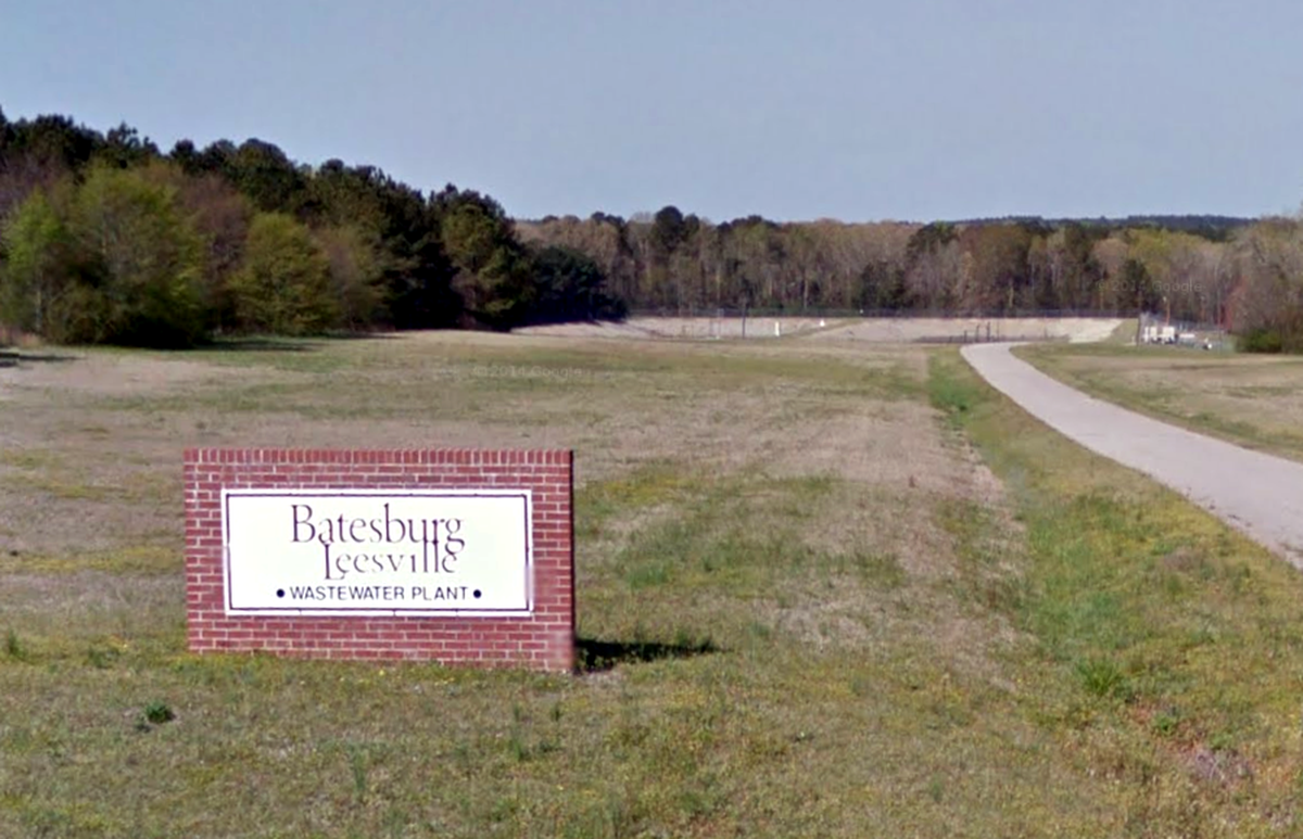 The entrance to the Batesburg-Leesville wastewater treatment plant.