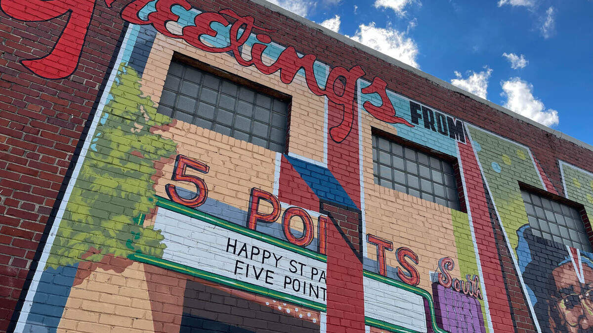 A mural in Columbia’s Five Points district.