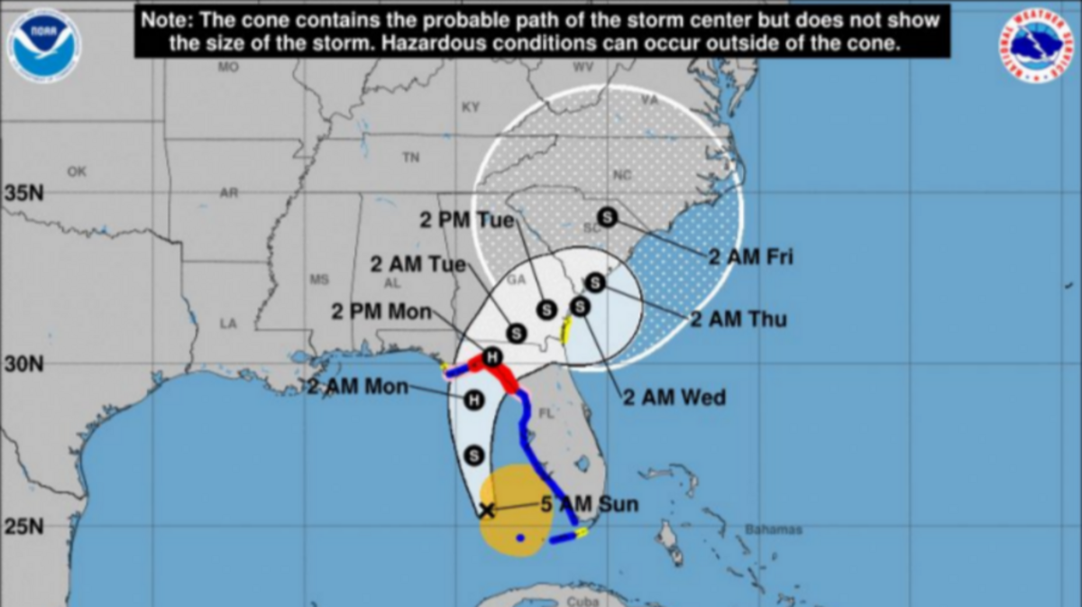The National Weather Service warned South Carolina could feel flooding effects from Tropical Storm Debby later this week.