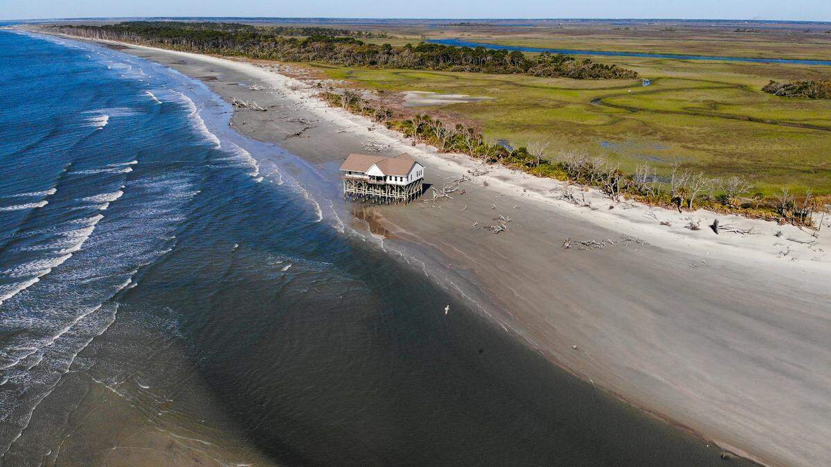 Pritchards Island is a largely unspoiled land formation off the coast of Beaufort. Erosion has washed away a handful of small homes and research station. Research once shut down there, but new projects are now being started.