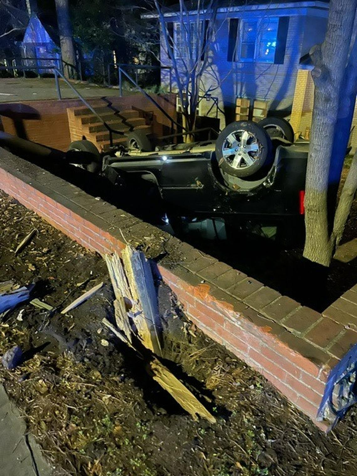 A chase ended in a crash, according to the Forest Acres Police Department.