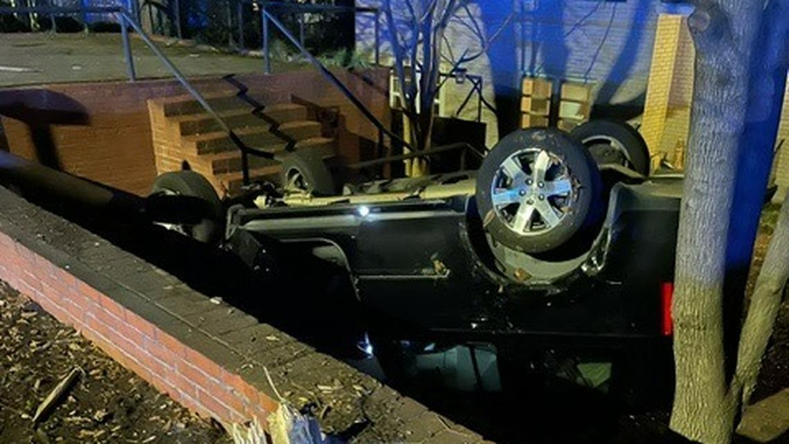 A chase ended in a crash, according to the Forest Acres Police Department.