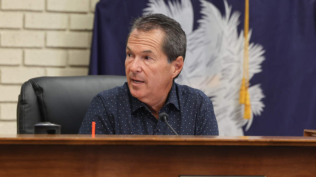 Cayce Mayor Pro Tem Tim James during a meeting of the Cayce City Council on Wednesday, May, 21, 2025.