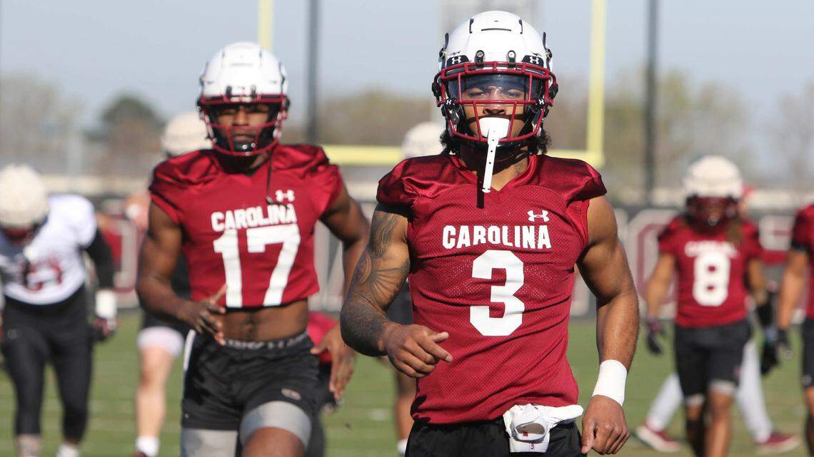 South Carolina wide receiver Antwane Wells during spring football practice.