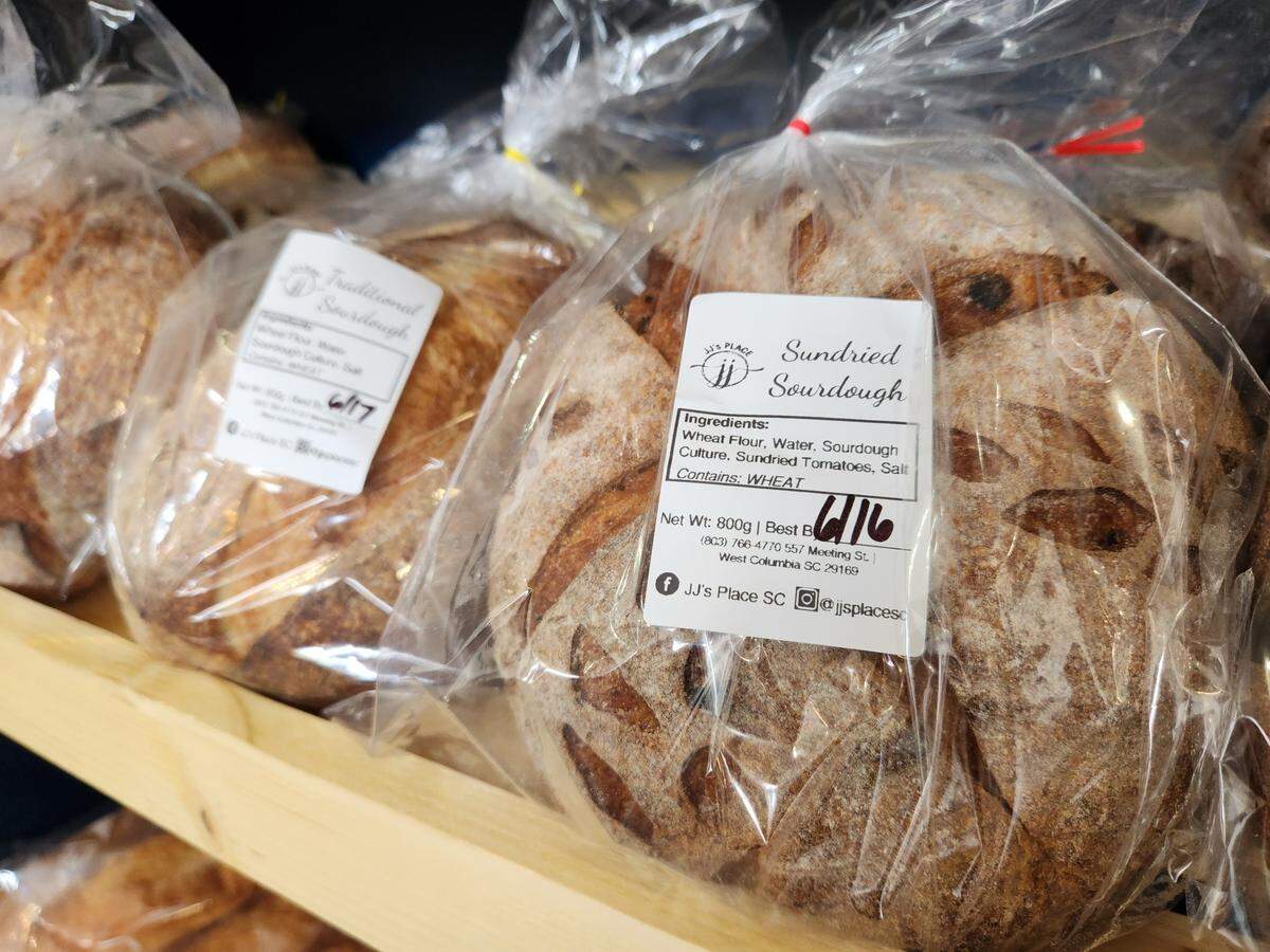 Sourdough bread is among the calling card items of JJ’s Place, a new bakery on Meeting Street in West Columbia.