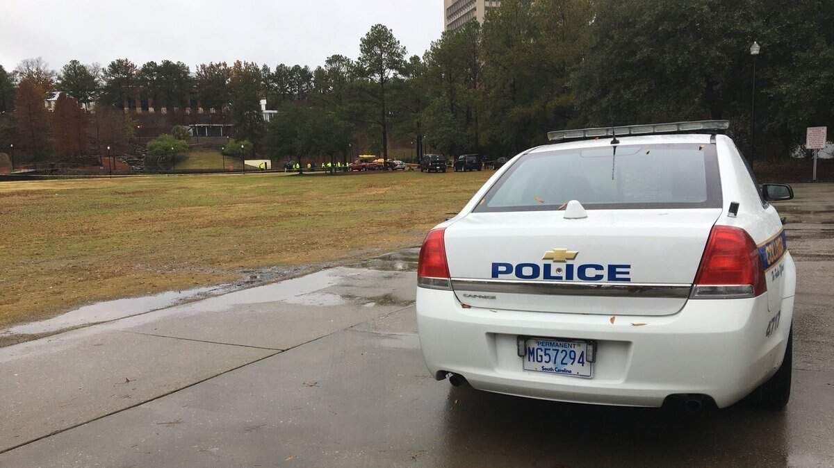 A photo of the Columbia Police at Finlay Park.