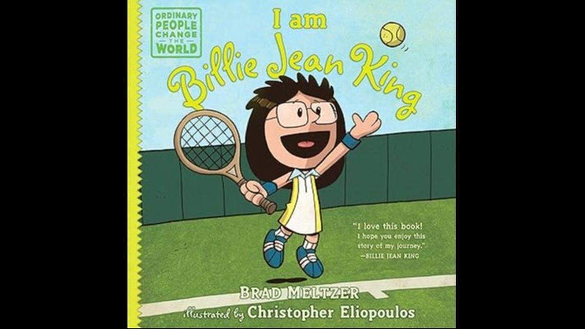 The cover of Brad Meltzer’s children’s biography “I Am Billie Jean King.”