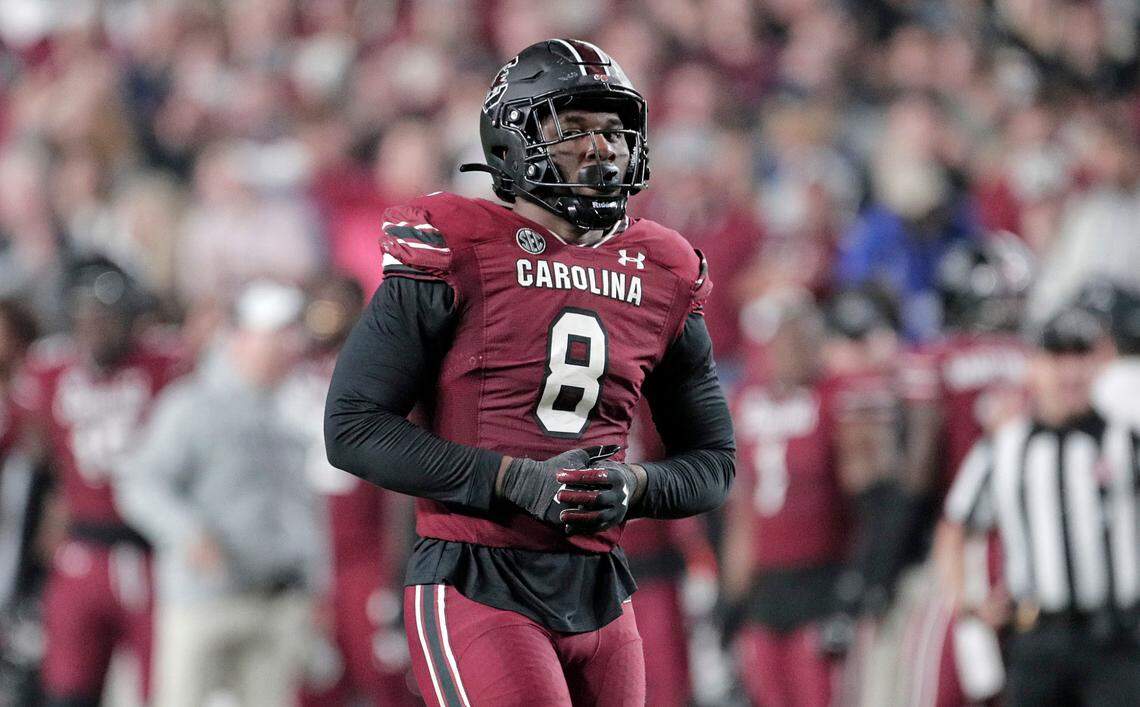 South Carolina’s Gilber Edmond during the Gamecocks’ Oct. 22, 2022 game against Texas A&M at Williams-Brice Stadium.