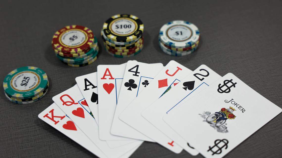 Poker cards and chips