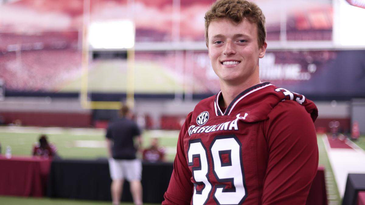 South Carolina punter Kai Kroeger 