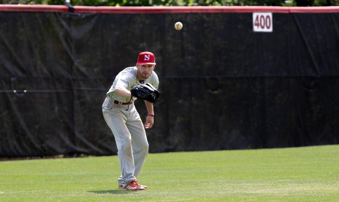 Danton Hyman, a senior centerfielder with the Newberry College baseball team, was born hearing impaired. He wears hearing aids to help him hear. 4/11/19