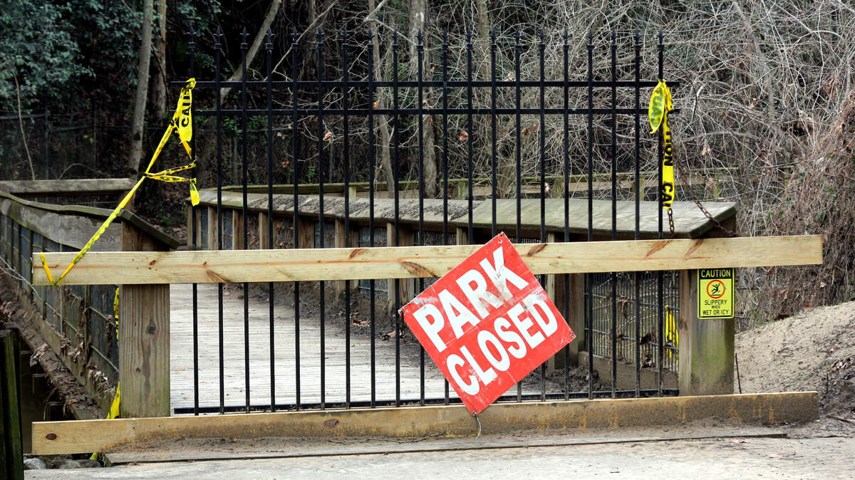 An 1,800-foot boardwalk along the Cayce Riverwalk is closed until further notice following structural damage suffered during recent flooding.