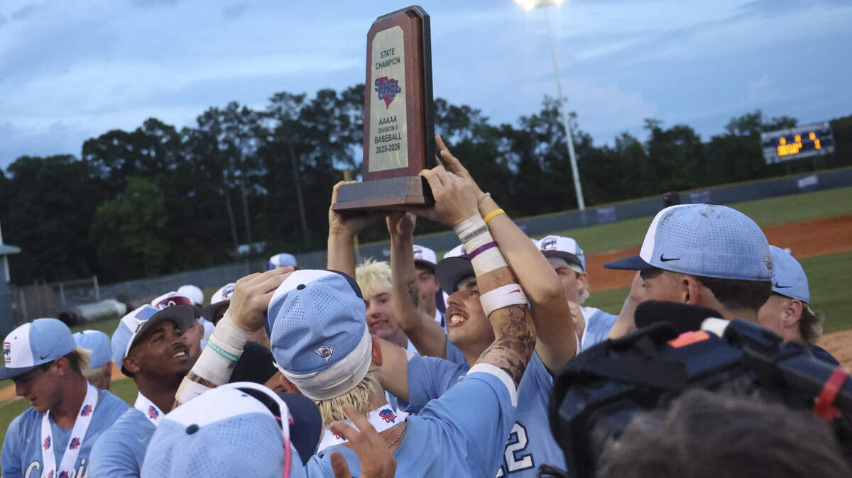 Chapin baseball players celebrate winning the SC High School League Class 5A Division II baseball championship series on May 28, 2026, at Chapin High School. Chapin outscored TL Hanna 4-3 to win the state championship.