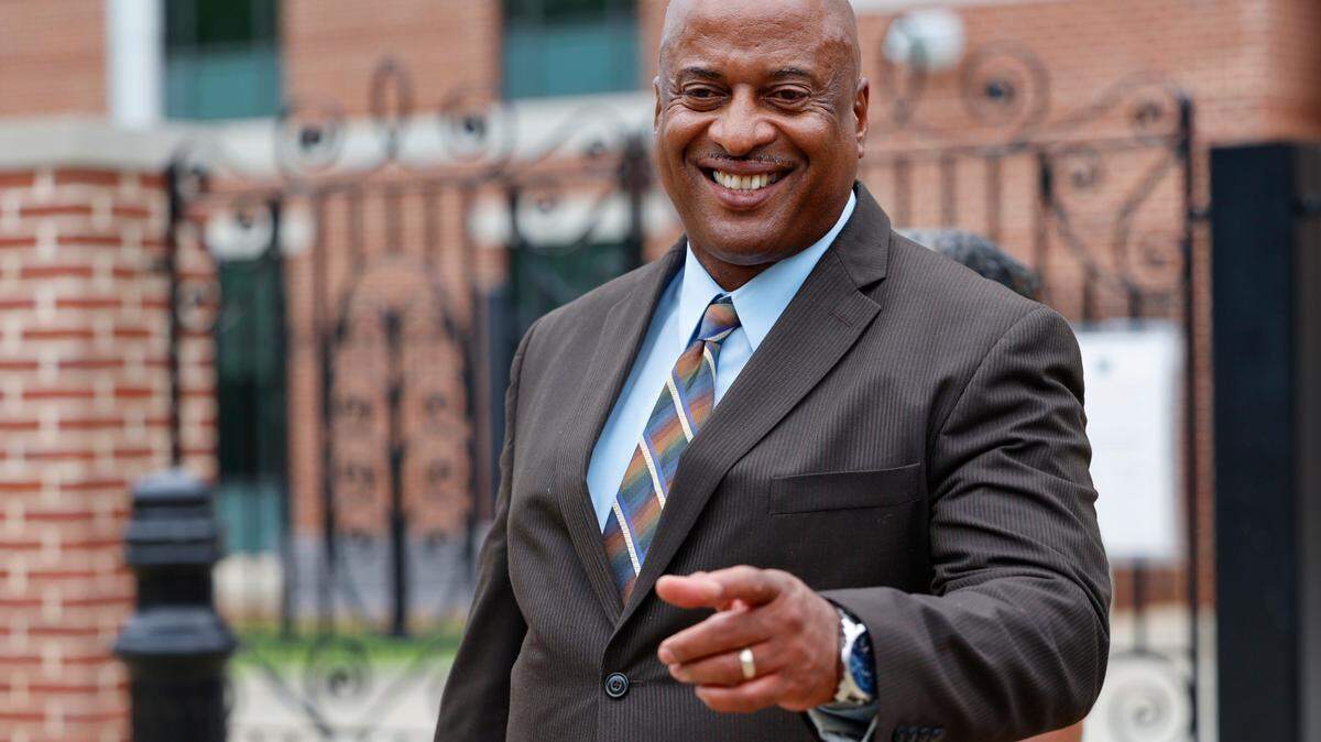 Ex Chester County Sheriff Alex Underwood leaves Matthew J. Perry Federal Courthouse after being sentenced to 46 months in prison for corruption.