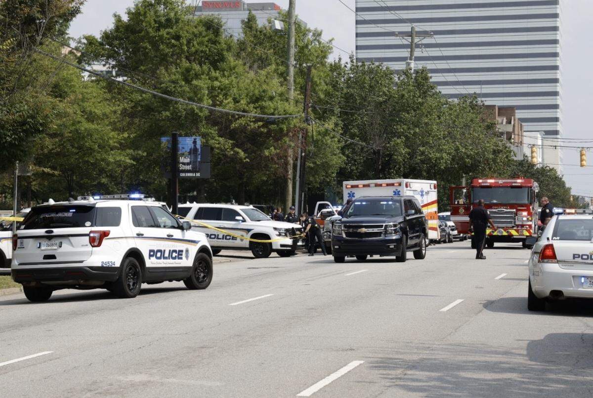 Police respond to a fatal shooting in the 1400 block of Assembly Street in downtown Columbia on Tuesday afternoon, June 6, 2023.