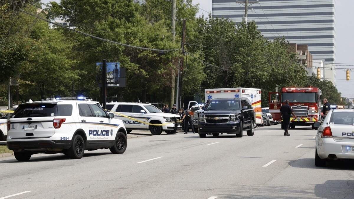 Police respond to a fatal shooting in the 1400 block of Assembly Street in downtown Columbia on Tuesday afternoon, June 6, 2023.