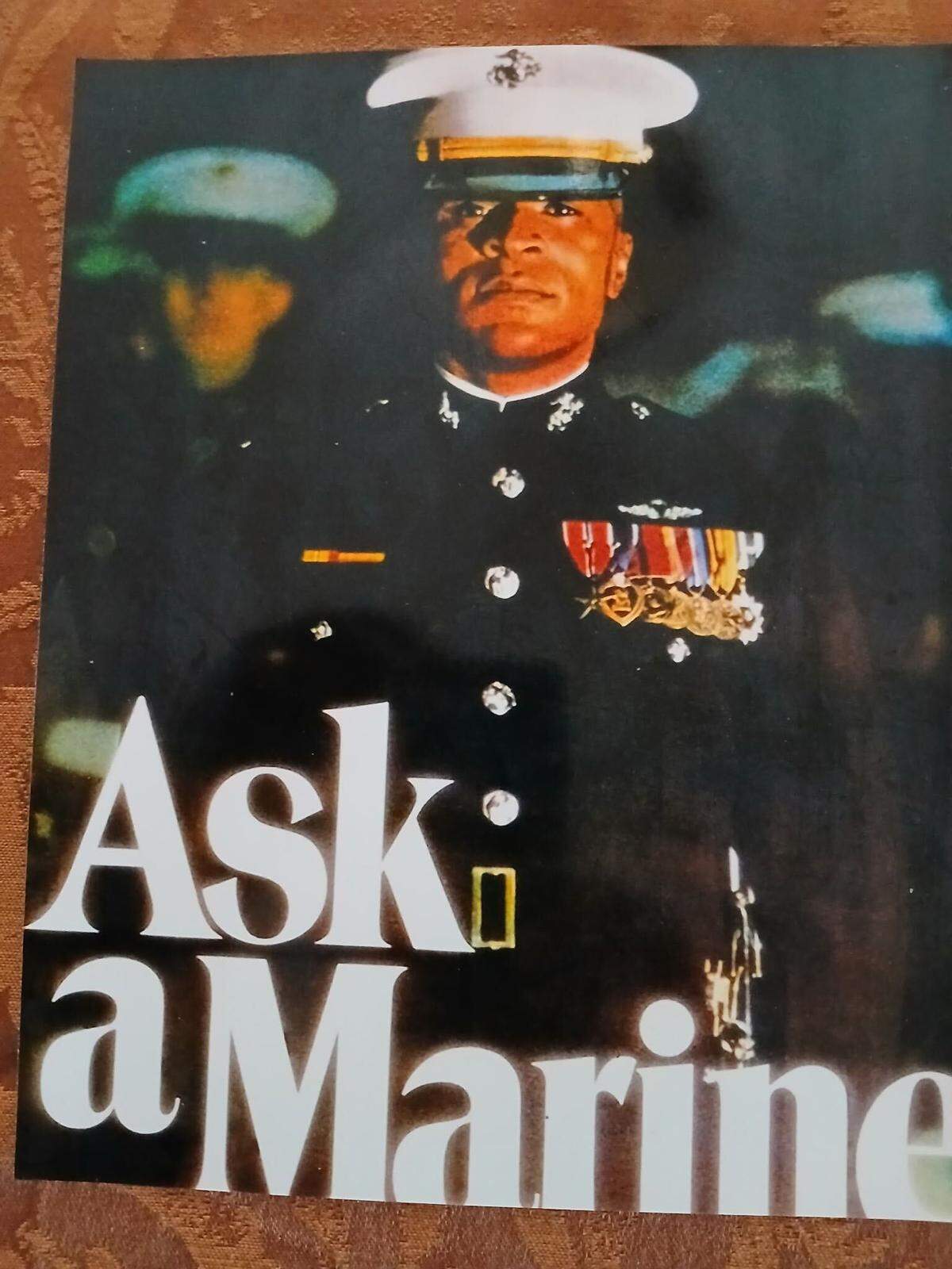 After returning from Vietnam, Maj. James Capers was featured in a recruitment campaign for the Marine Corps.