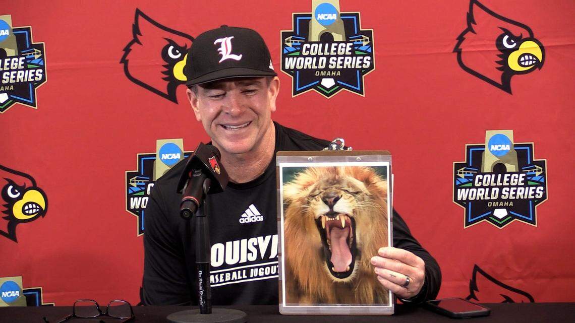STILL FROM VIDEO: Louisville baseball head coach Dan McDonnell had a simple message for his players for the 2024 season: Be a lion.
