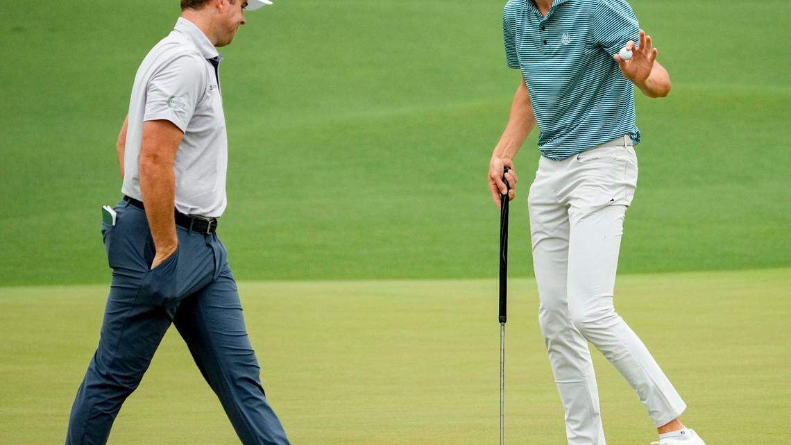 Masters patrons infatuated with tall amateur Lamprecht hitting bombs at Augusta National