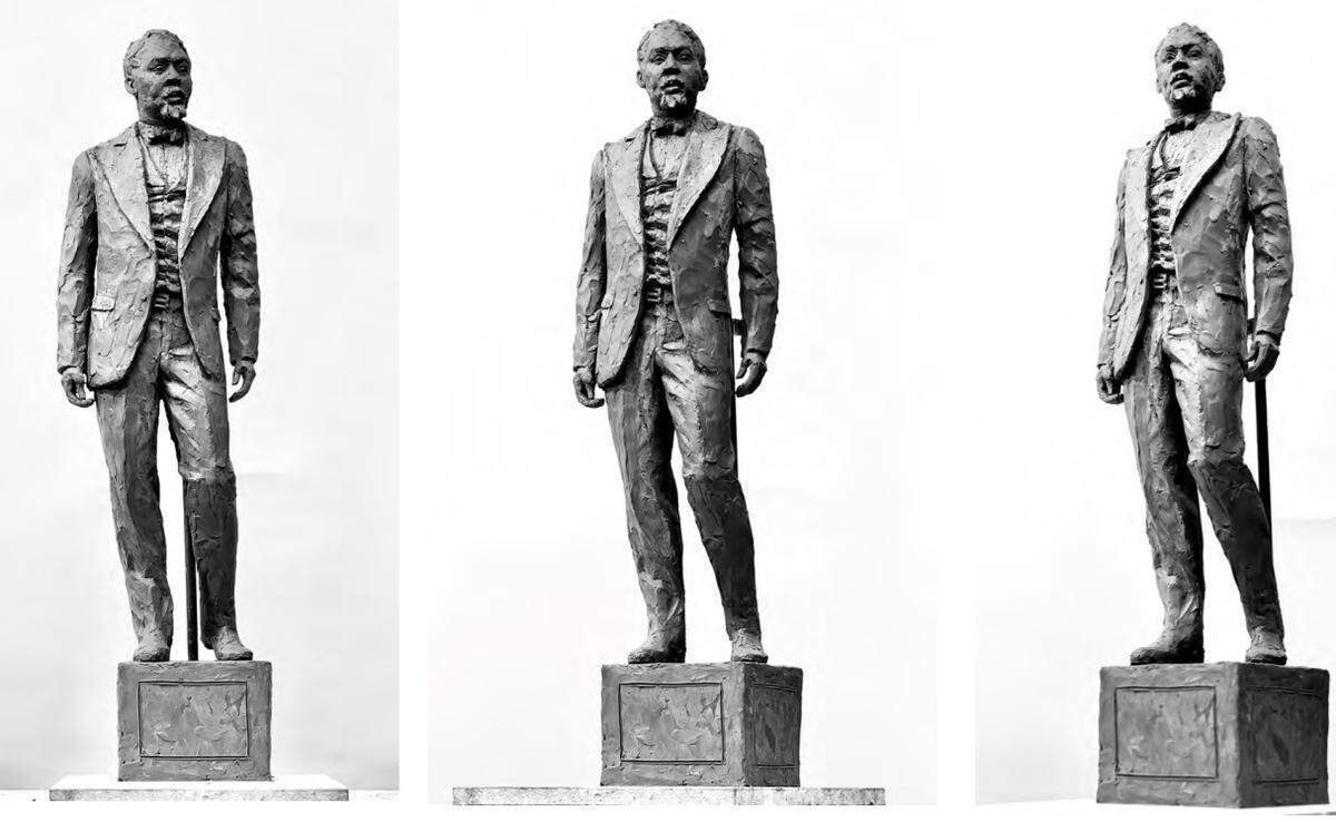 A clay rendering of the Robert Smalls monument. Basil Watson, of Georgia, design selected was selected to sculpt the statue.