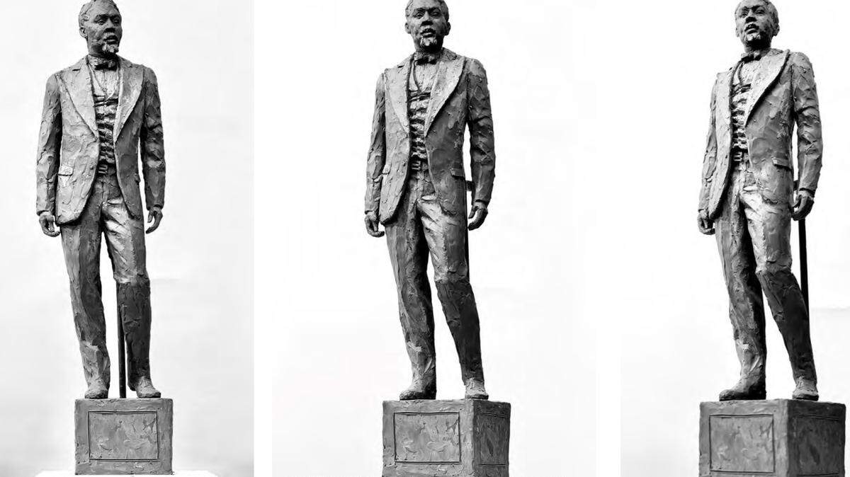 A clay rendering of the Robert Smalls monument. Basil Watson, of Georgia, design selected was selected to sculpt the statue.