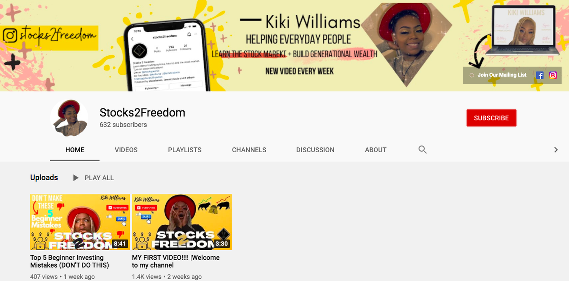 Keywanya Williams teaches others about investing after teaching herself more than a decade ago. Her new YouTube channel Stocks2Freedom is one way she reaches people.