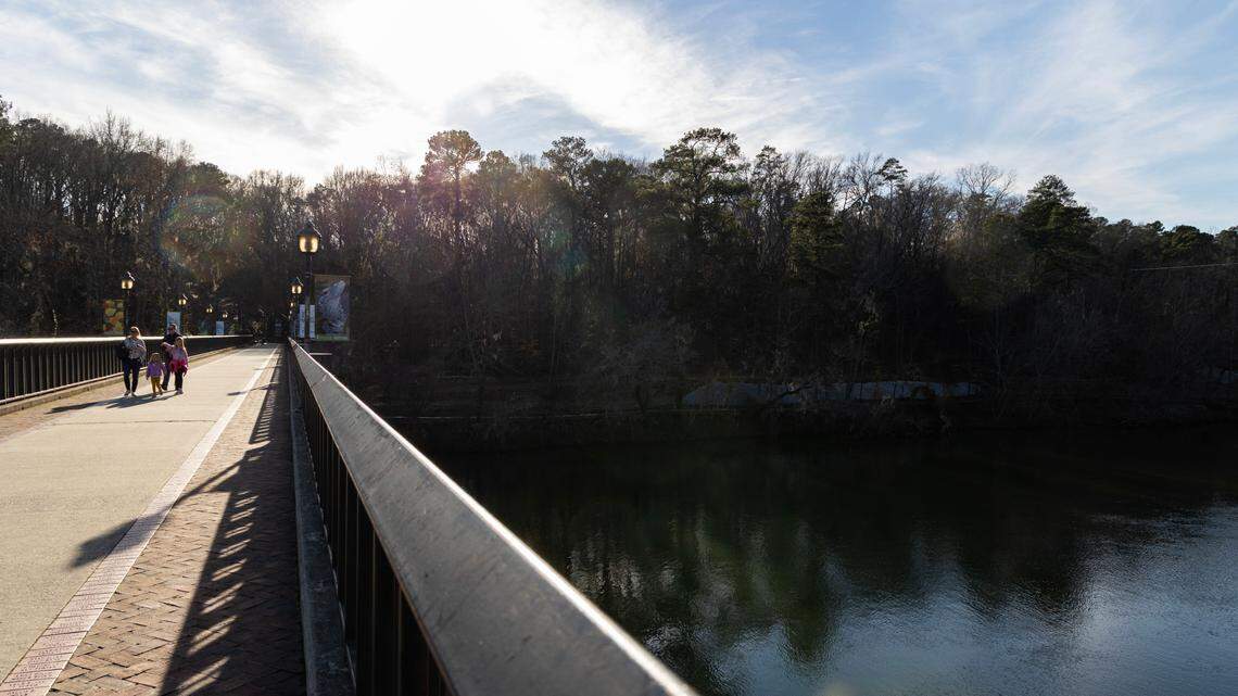 The future home of new facilities at The Riverbanks Zoo on Thursday, February 1, 2024. This bridge will connect the zoo to new attractions and facilities.