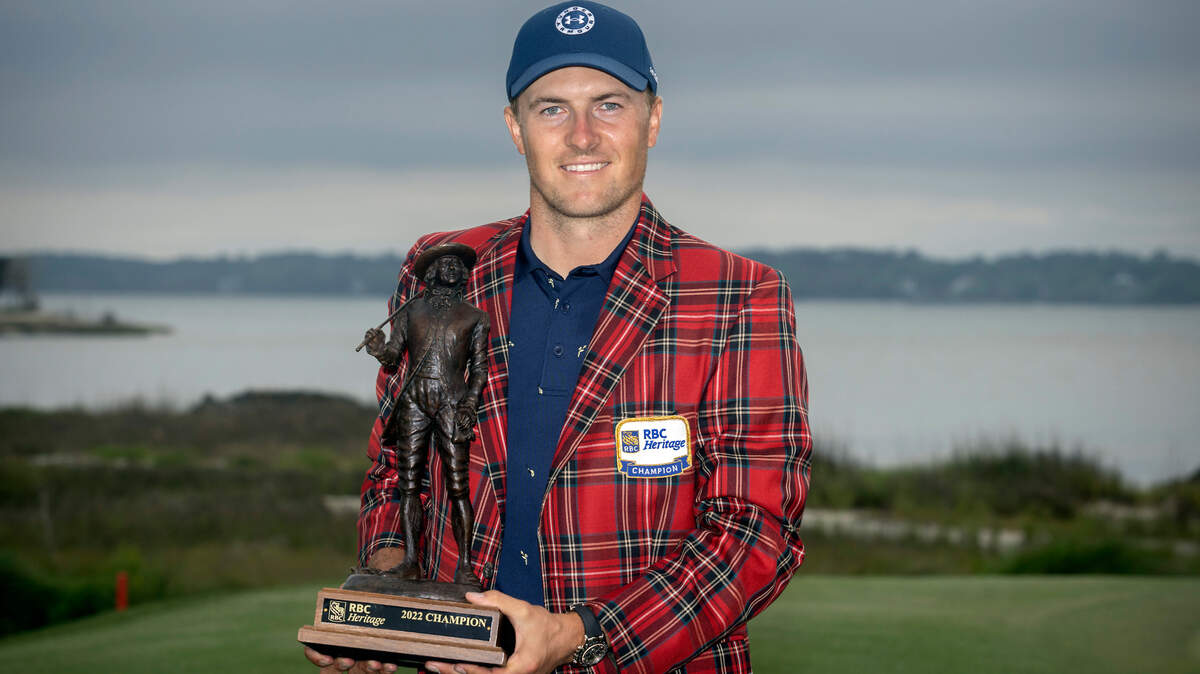 Jordan Spieth won the 2022 RBC Heritage golf tournament in Hilton Head Island, S.C. (AP Photo/Stephen B. Morton)