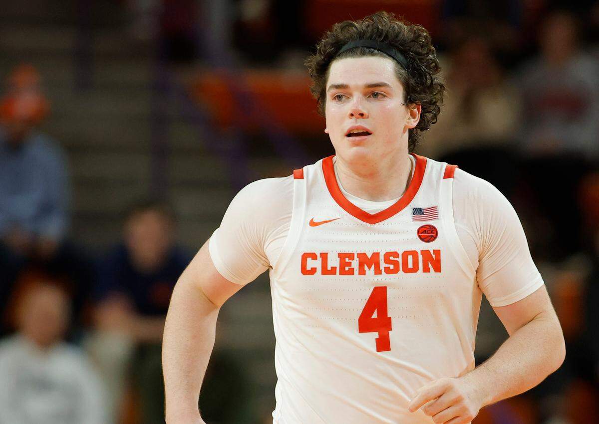Clemson men’s basketball forward Ian Schieffelin (4)