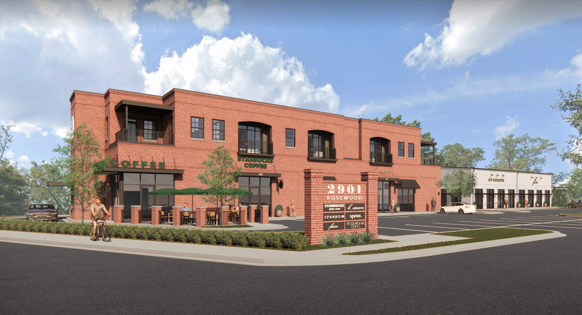 A retail building will be constructed in Rosewood to house a Starbucks and other retail with three apartment units above the space, according to the Cason Development Group.