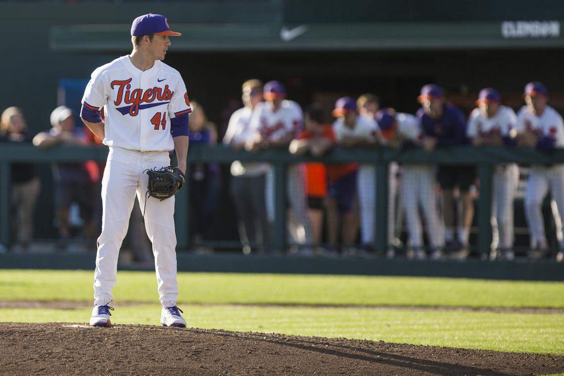 Clemson pitcher Ryley Gilliam earned the save for the Tigers Friday afternoon against Pitt.