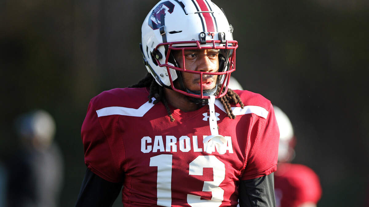 South Carolina’s EJ Jenkins during Monday’s bowl practice at Charlotte Christian School.
