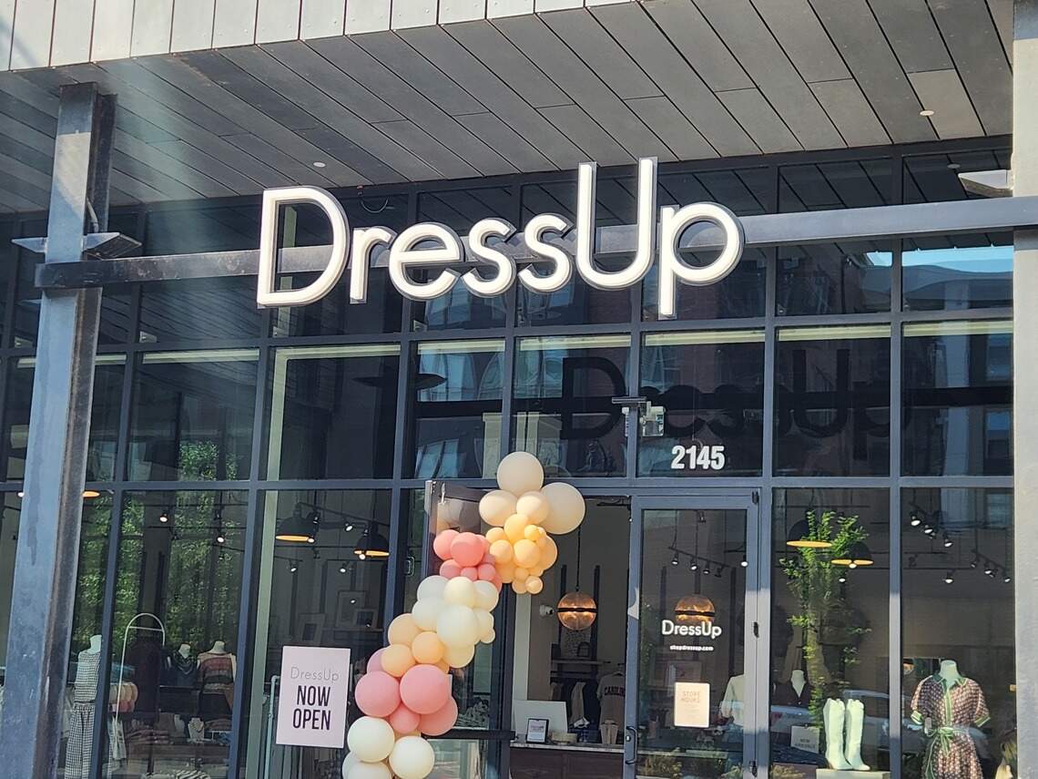 A fashionable new clothing store has opened in this growing Columbia district