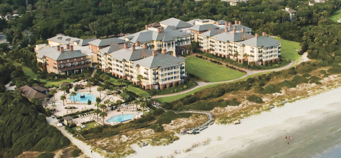 The Sanctuary at Kiawah Island Golf Resort is located on the oceanfront 21 miles south of Charleston.