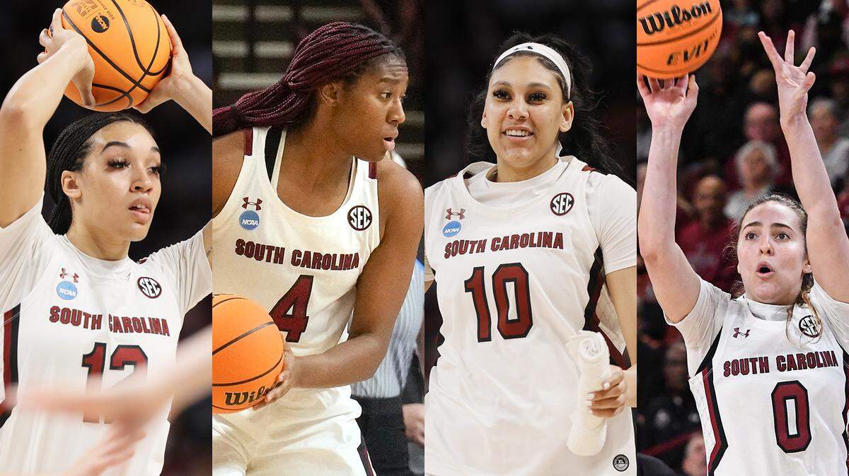 From left: Brea Beal, Aliyah Boston, Kamilla Cardoso and Olivia Thompson