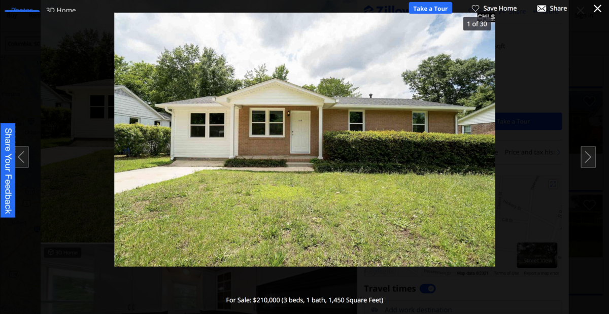This Rosewood home is selling for $210,000.