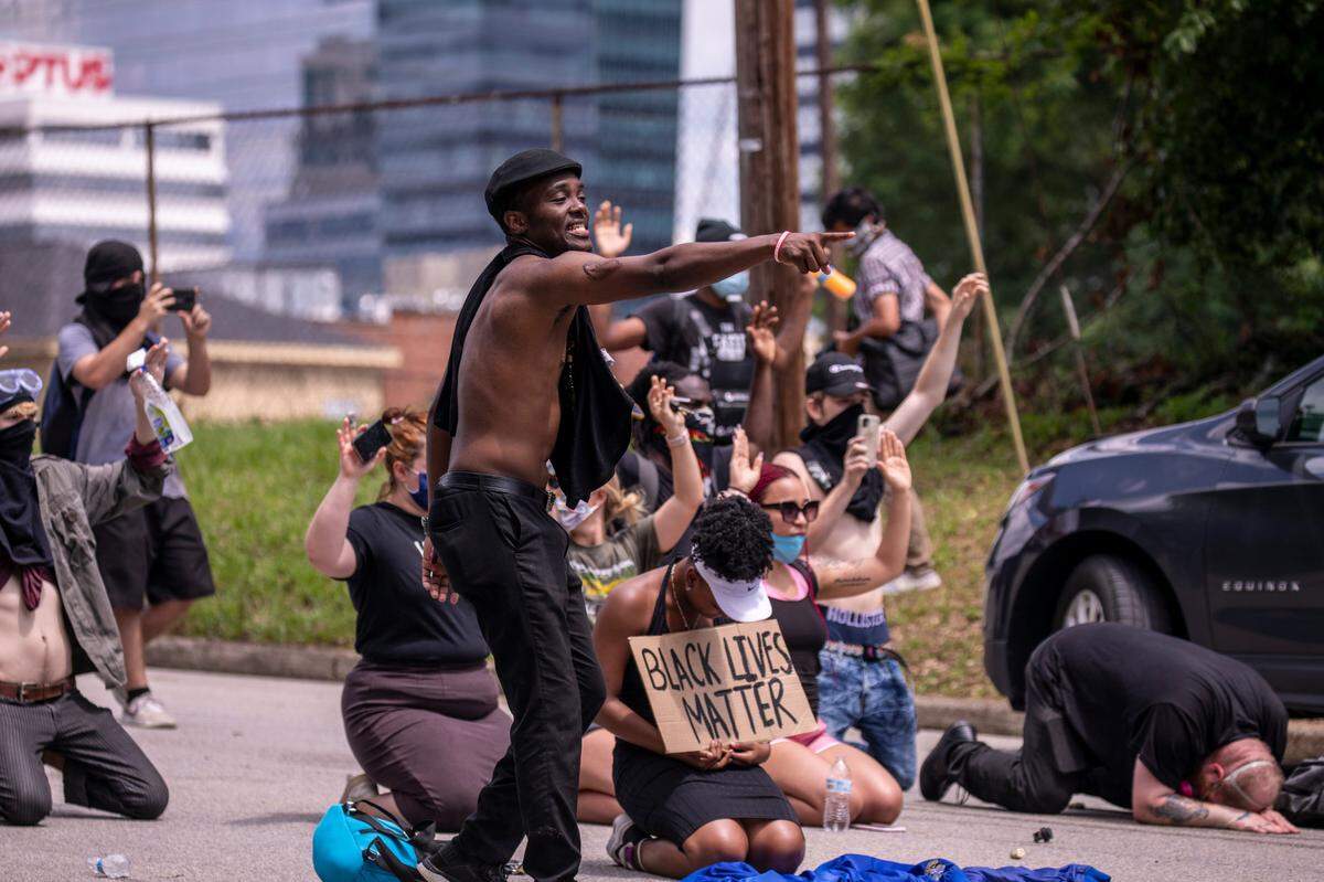 Tyrell Westbury after a protest over the death of George Floyd in Columbia on Sunday resulted in a clash with police on Hampton Street. May 31, 2020