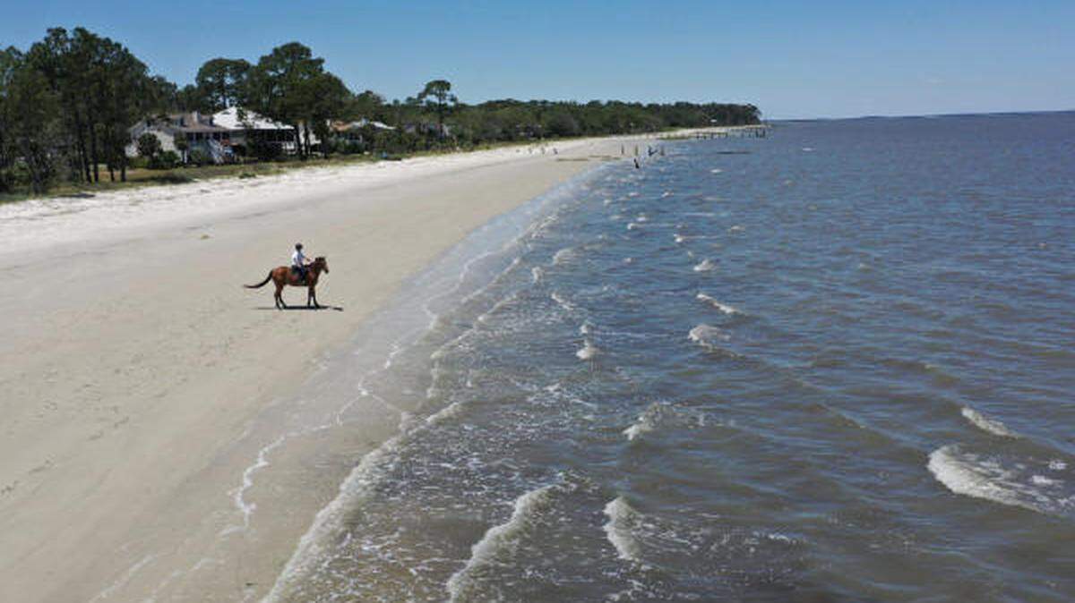 A view of the beach from Camelot Farms.