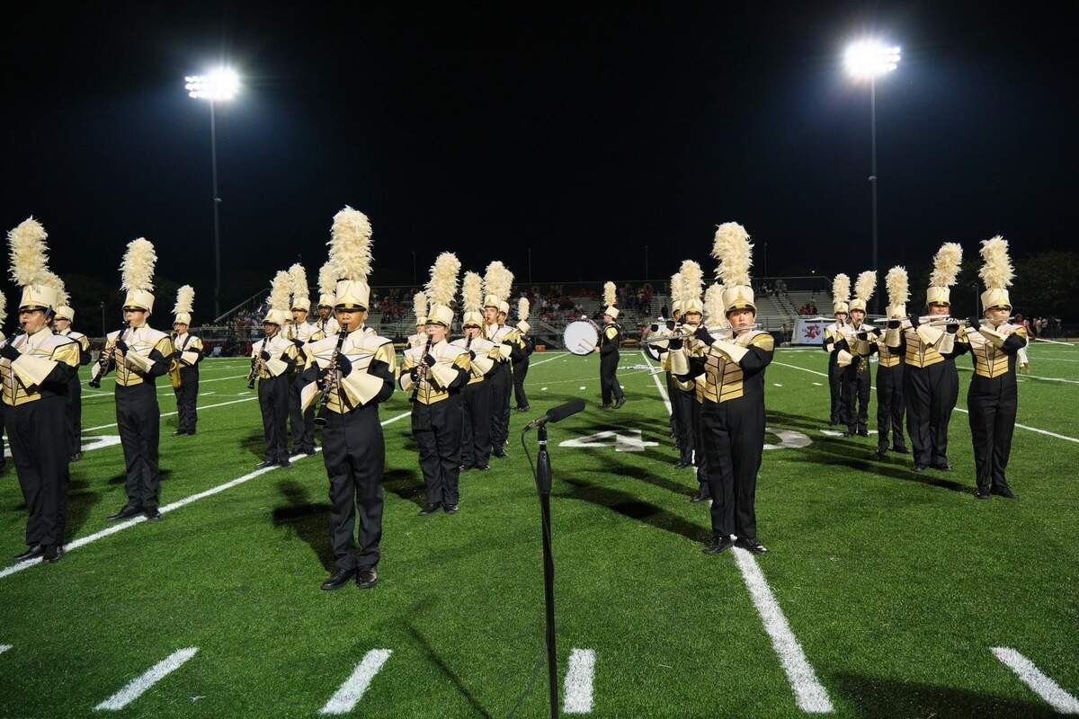 The Irmo High School marching band performs this season.